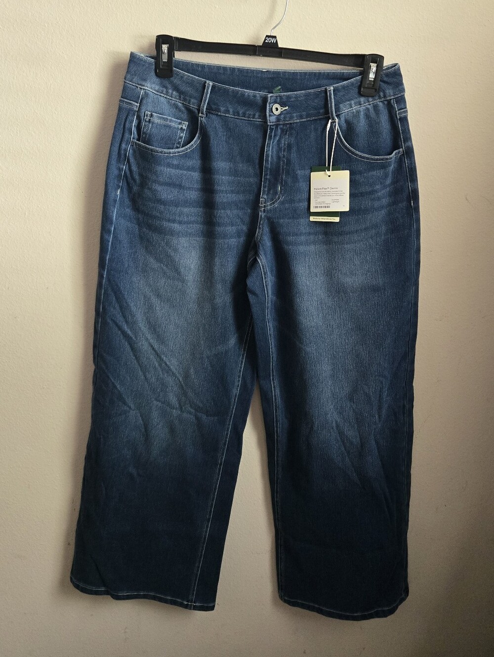 Halara Flex Low Rise Zipper Pockets Washed Baggy Wide Leg Casual Jeans